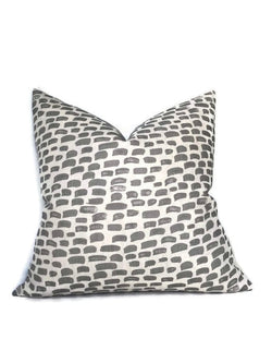 Clay McLaurin Brush Pillow Cover in Pewter Grey