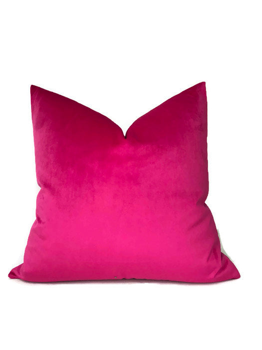 Fuchsia Velvet Pillow Cover