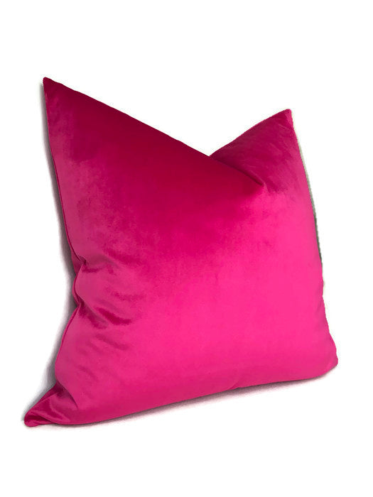 Fuchsia Velvet Pillow Cover