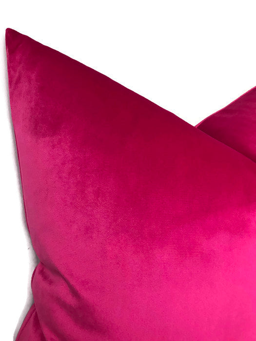 Fuchsia Velvet Pillow Cover