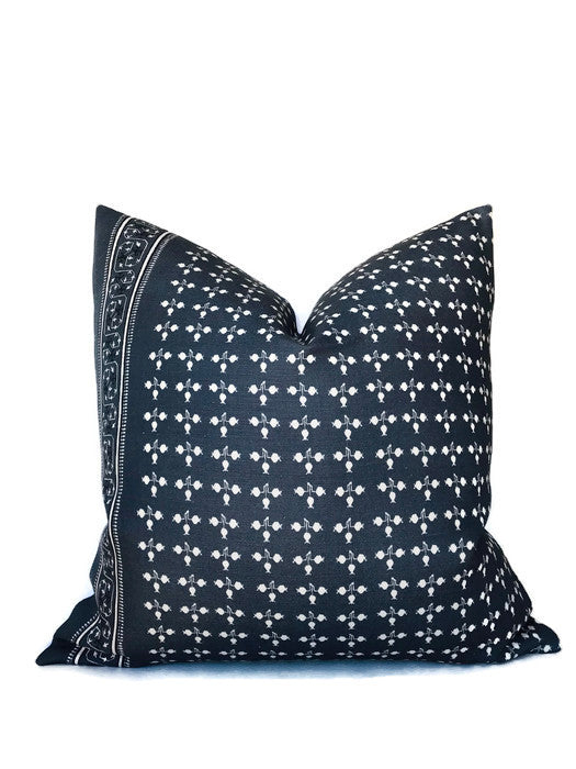 Ponce Pillow Cover in Blue, Designer Pillows