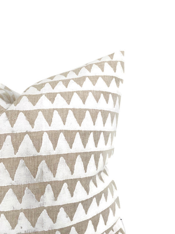 Pyramids Pillow Cover in Chalk, Walter G Textiles