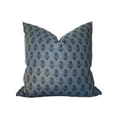 Ready to Ship, 20x20 + 22x22 Rajmata Performance Pillow Cover in Indigo Sky