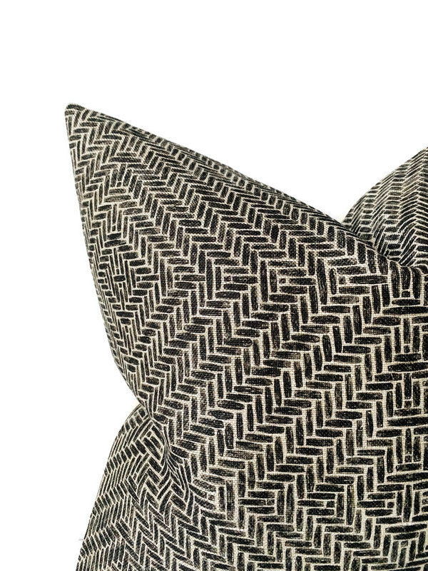 Clay McLaurin Rattan Pillow Cover in Jet