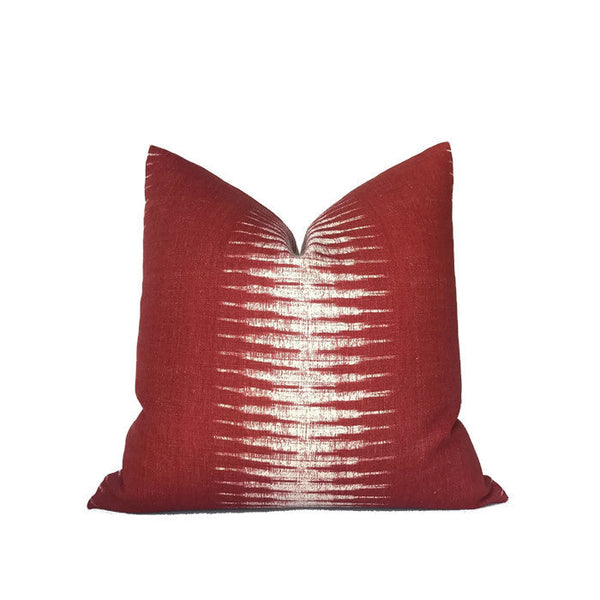 Peter Dunham Ikat Pillow Cover in Pomegranate