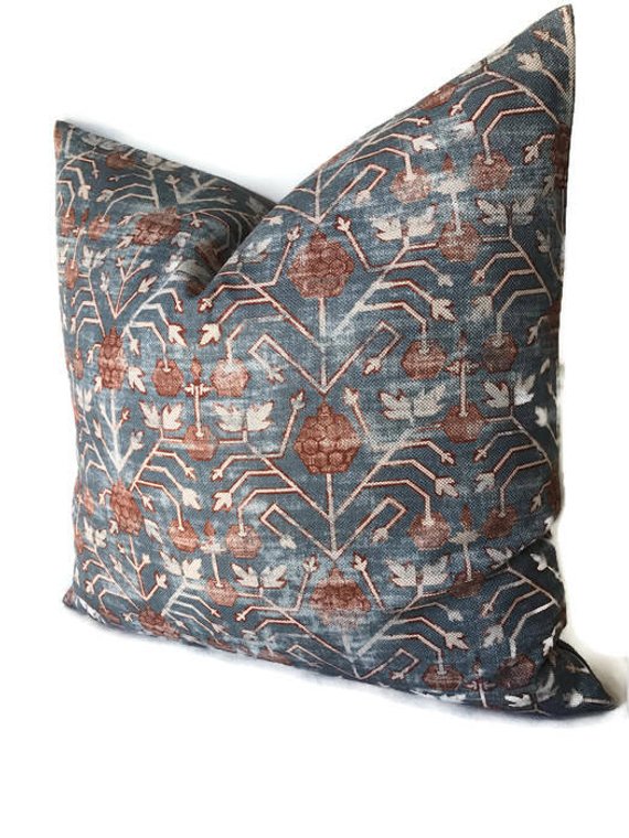 Koty Pillow Cover in Grey, Designer Pillows