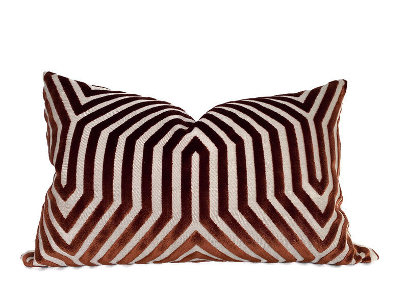 Schumacher Vanderbilt Pillow Cover in Russet