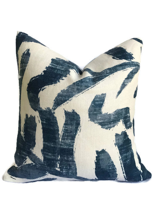 Suave Pillow Cover in Blue, Designer Pillows