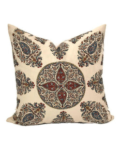 Ready to Ship, 22x22, Peter Dunham Samarkand Pillow Cover in Red Blue