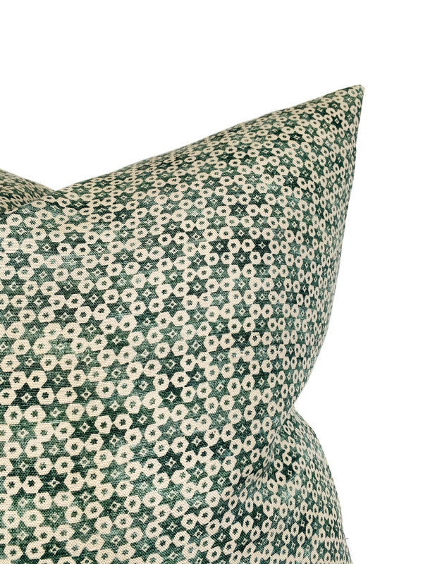 Gianni Pillow Cover in Green, Designer Pillows