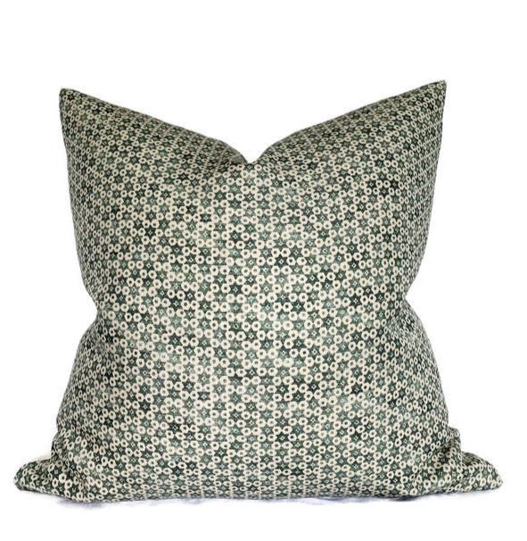 Gianni Pillow Cover in Green, Designer Pillows