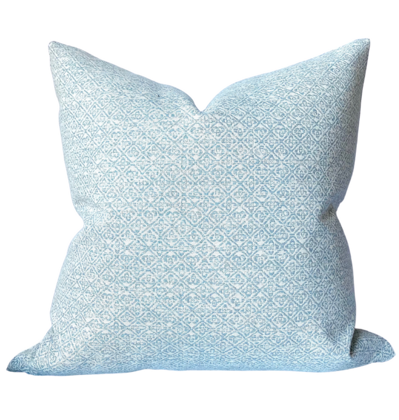 Ready to Ship, 18x18 Sarong Weave Pillow Cover in Mediterranean Blue