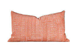 Sashiko Pillow Cover in Tangerine