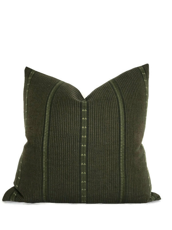 Pondi Pillow Cover in Green, Designer Pillows