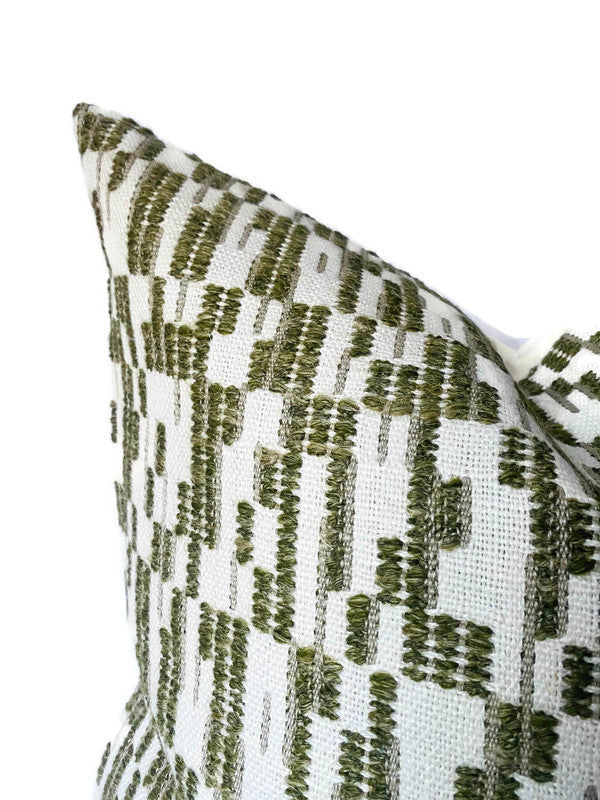 Saya Pillow Cover in Green, Designer Pillows