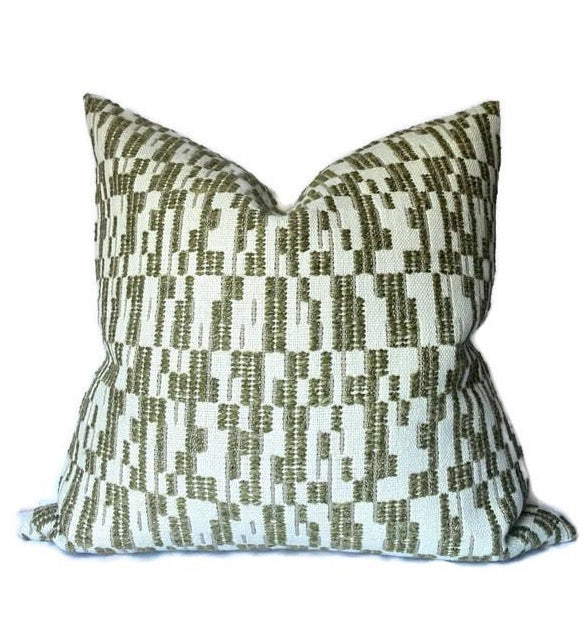 Saya Pillow Cover in Green, Designer Pillows