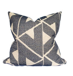 Schumacher Sierra Pillow Cover in Indigo Blue