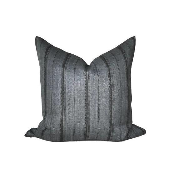 Peter Dunham Malabar Pillow Cover in Slate Grey