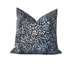 Speckled Pillow Cover in Navy Blue