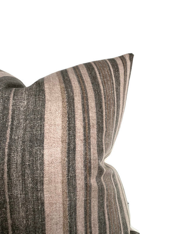 Striped Pillow Cover in Slate