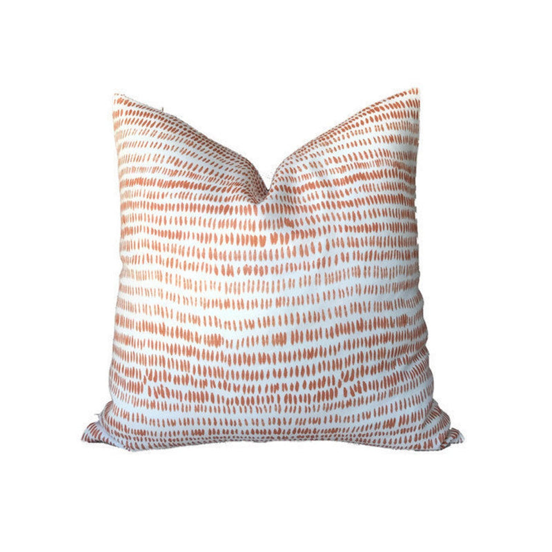 Dashes Pillow Cover in Tangerine