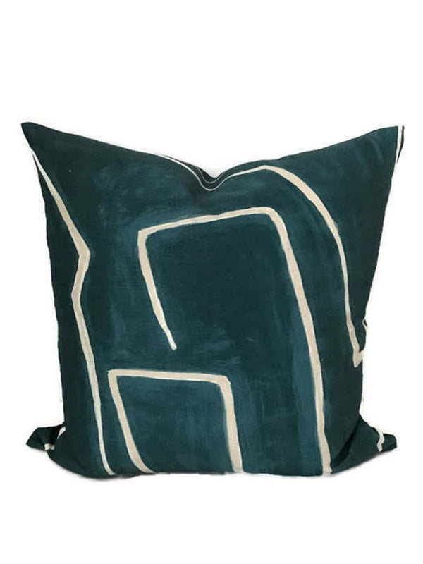 Kelly Wearstler Graffito Pillow Cover in Teal Pearl