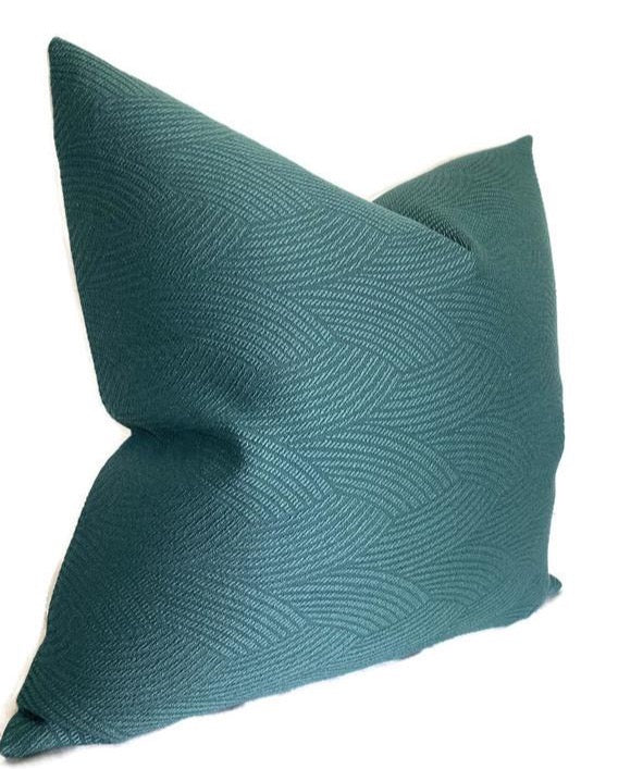 Woven Pillow Cover in Teal