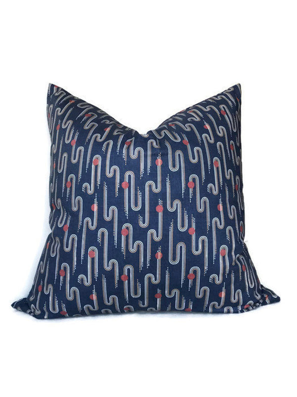 Ross Pillow Cover in Blue, Designer Pillows