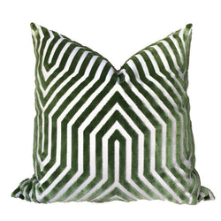 Schumacher Vanderbilt Pillow Cover in Lettuce Green