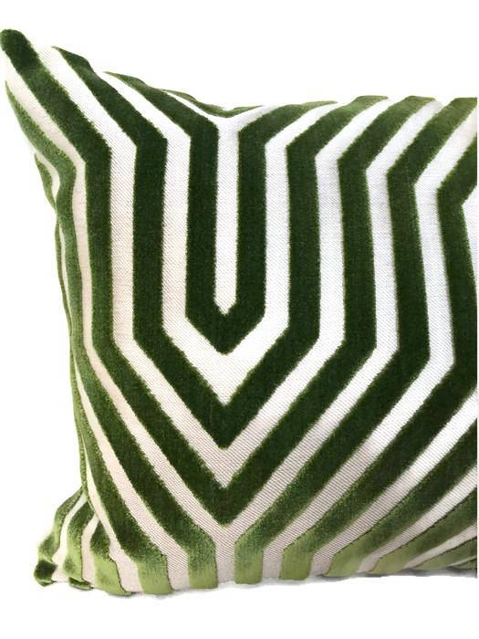 Schumacher Vanderbilt Pillow Cover in Lettuce Green