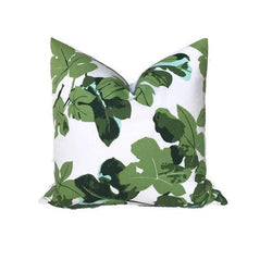 Peter Dunham Fig Leaf Pillow Cover on White