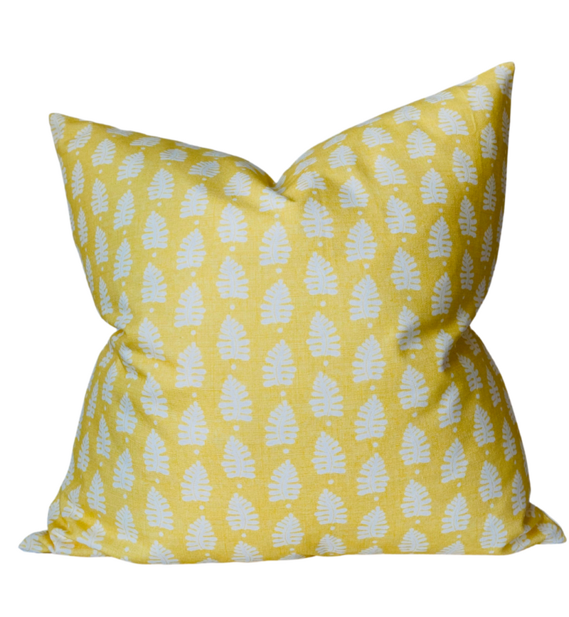 Ready to Ship, 22x22 Ferndale Pillow Cover in Yellow