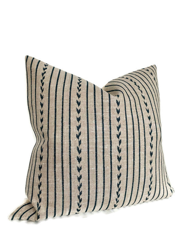 Clay McLaurin Yucatan Stripe Pillow Cover in Indigo