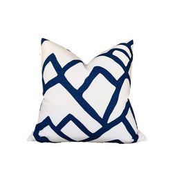 Schumacher Zimba Pillow Cover in Marine Blue